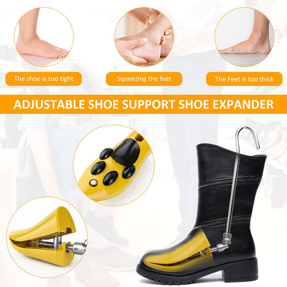 Shoe Expander Men Shoe Stretcher JJDPARTS Wooden Pair 4-Way Shoe